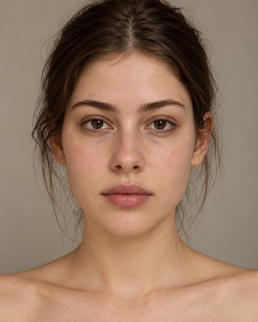 Sample face 1: fair skin with cool pink undertone